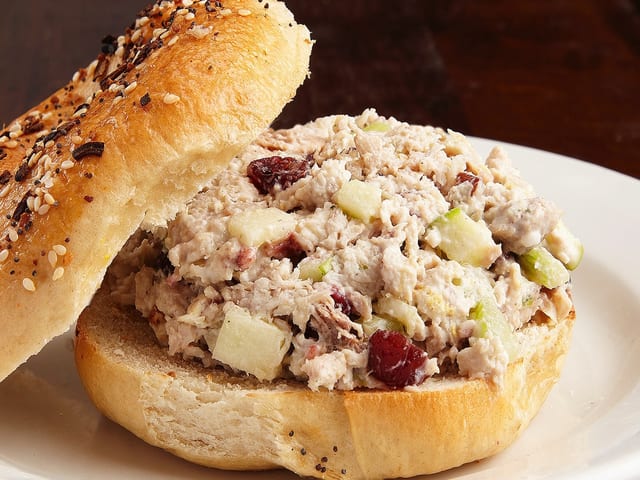 Bagel with Chicken Salad.